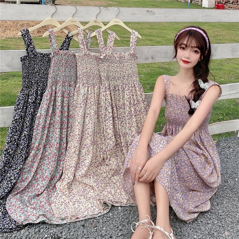 フローラルウェストドレス サマースタイルスカート 大人ガーリー スウィート キュート カジュアル 夏物 花柄 YY-ファッション18513162108