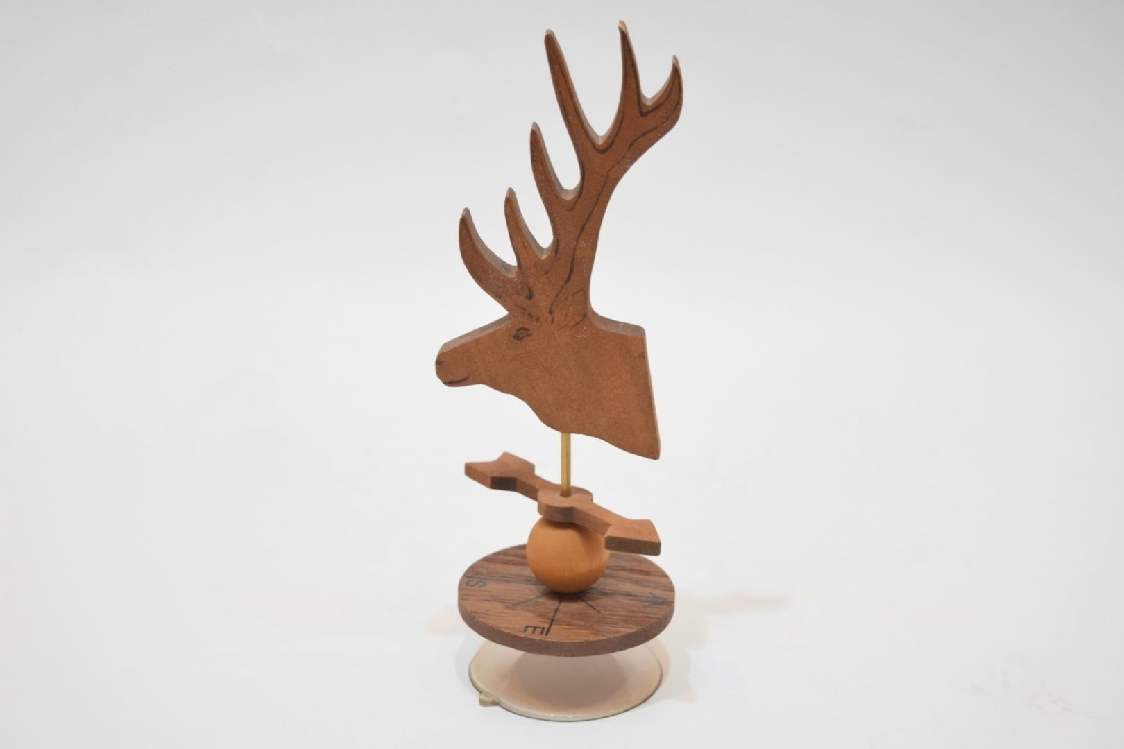 USED ELK wooden ornament -01843