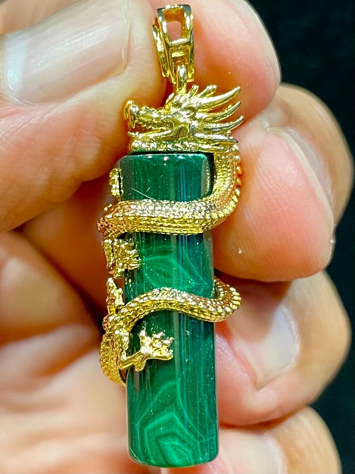 6) 開運!マラカイト「昇龍」PT