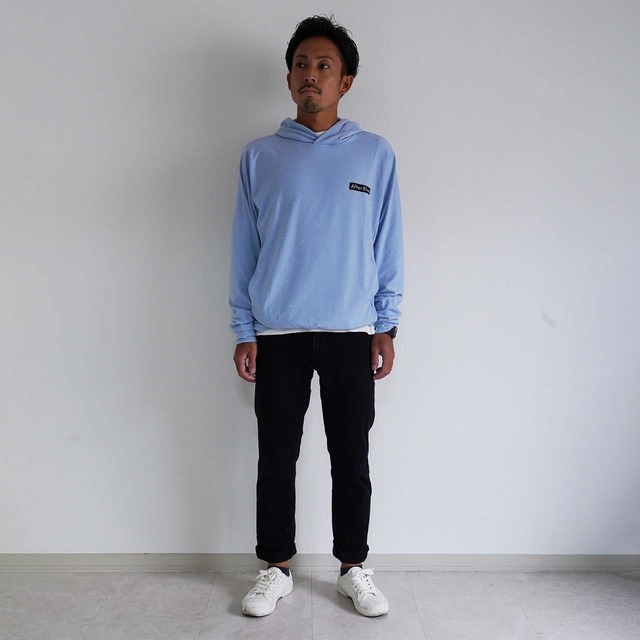 フィッシングネット プルパーカー　サックス【漁網リサイクル】【再生ポリエステル】【ユニセックス】