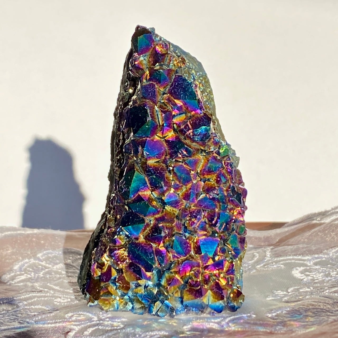 Druzy ピンクアメジスト キラキラレインボー ピンク水晶 【公式通販】