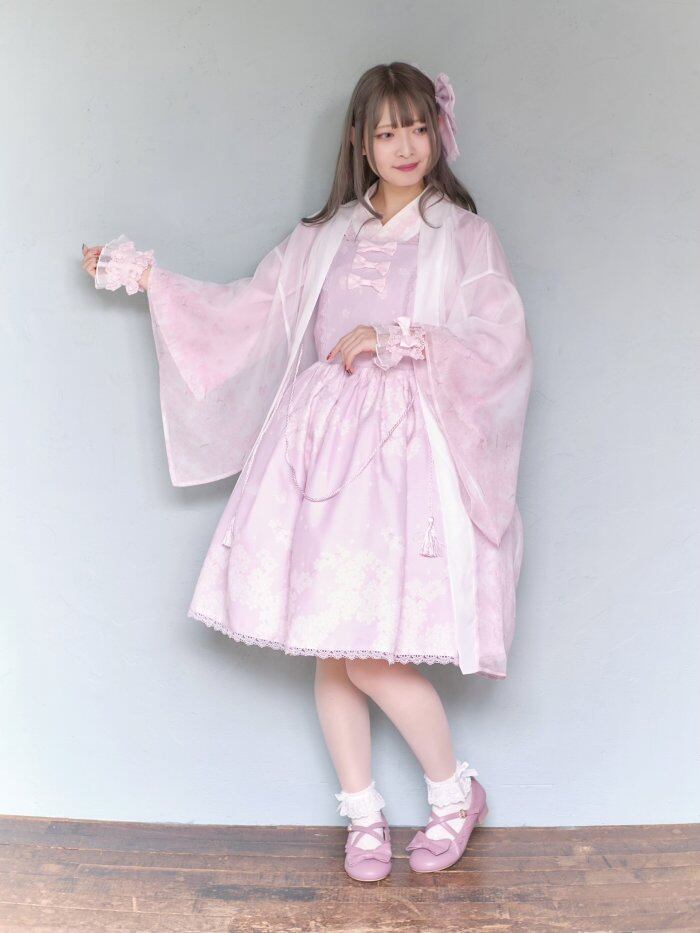 桜柄シアー着物風羽織 / a. axes femme【返品・交換・申込撤回 桜柄シアー着物風羽織 / a. axes femme【返品・交換・申込撤回