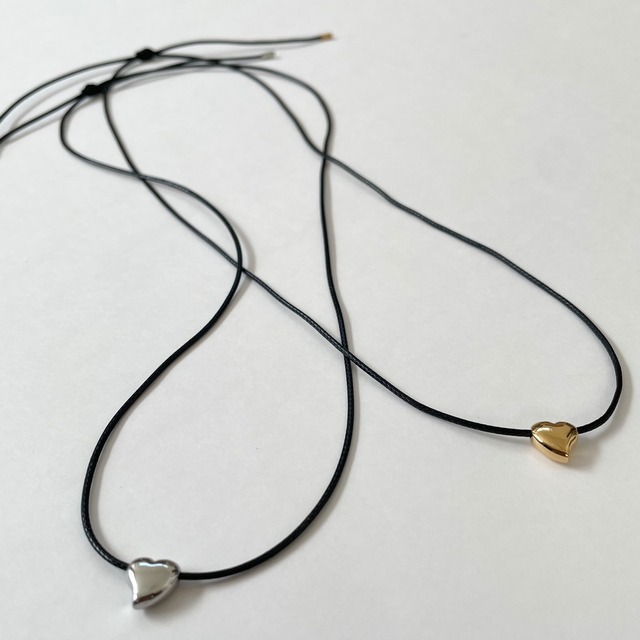 heart rope necklace ステンレスネックレス