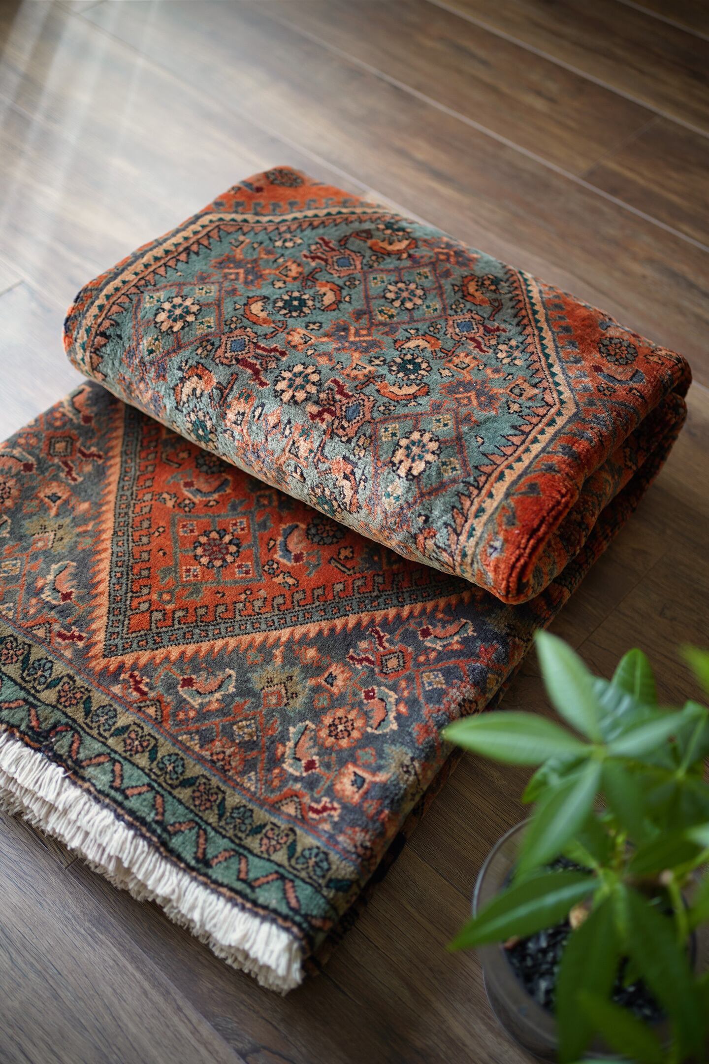 584】Vintage Persian Bijdar rug 1960's | ヴィンテージラグ専門店