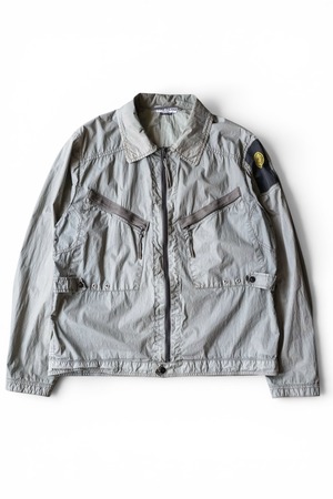 04SS "STONE ISLAND" Spalmatura Coated Cotton Nylon Zip-Up Jacket (Design by Paul Harvey)
