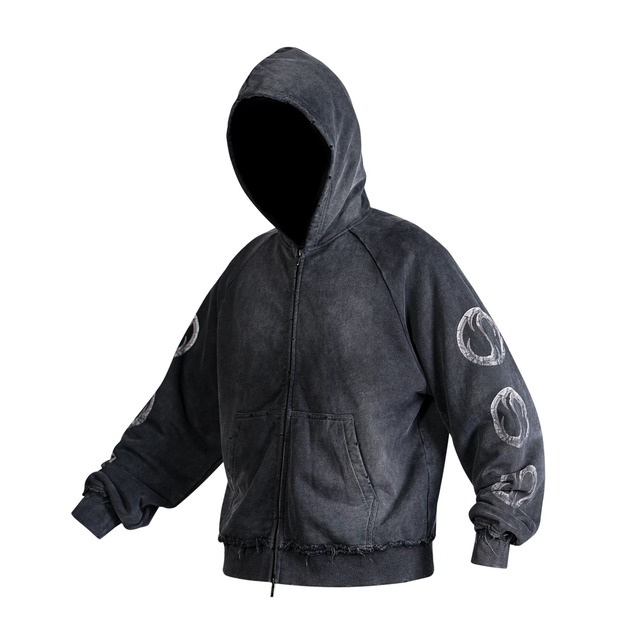 NOSUCISM 26AW 塩縮加工 ウォッシュド リメイク フーディー