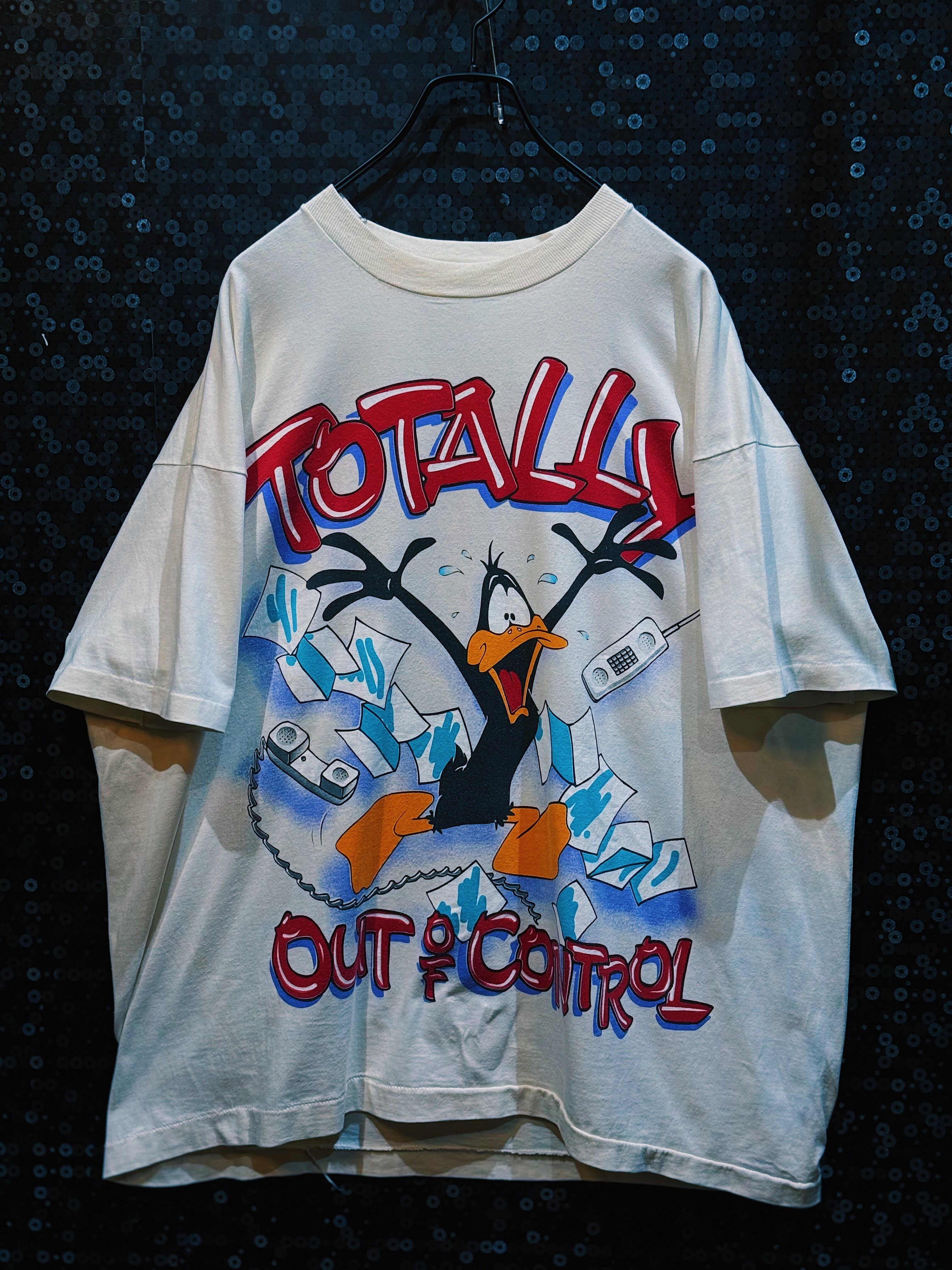 【ÆIEM】"Looney Tunes"vintage “Totally Out of Control"Daffy Duck print T-shirt