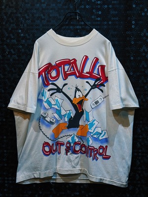 【ÆIEM】"Looney Tunes"vintage “Totally Out of Control"Daffy Duck print T-shirt