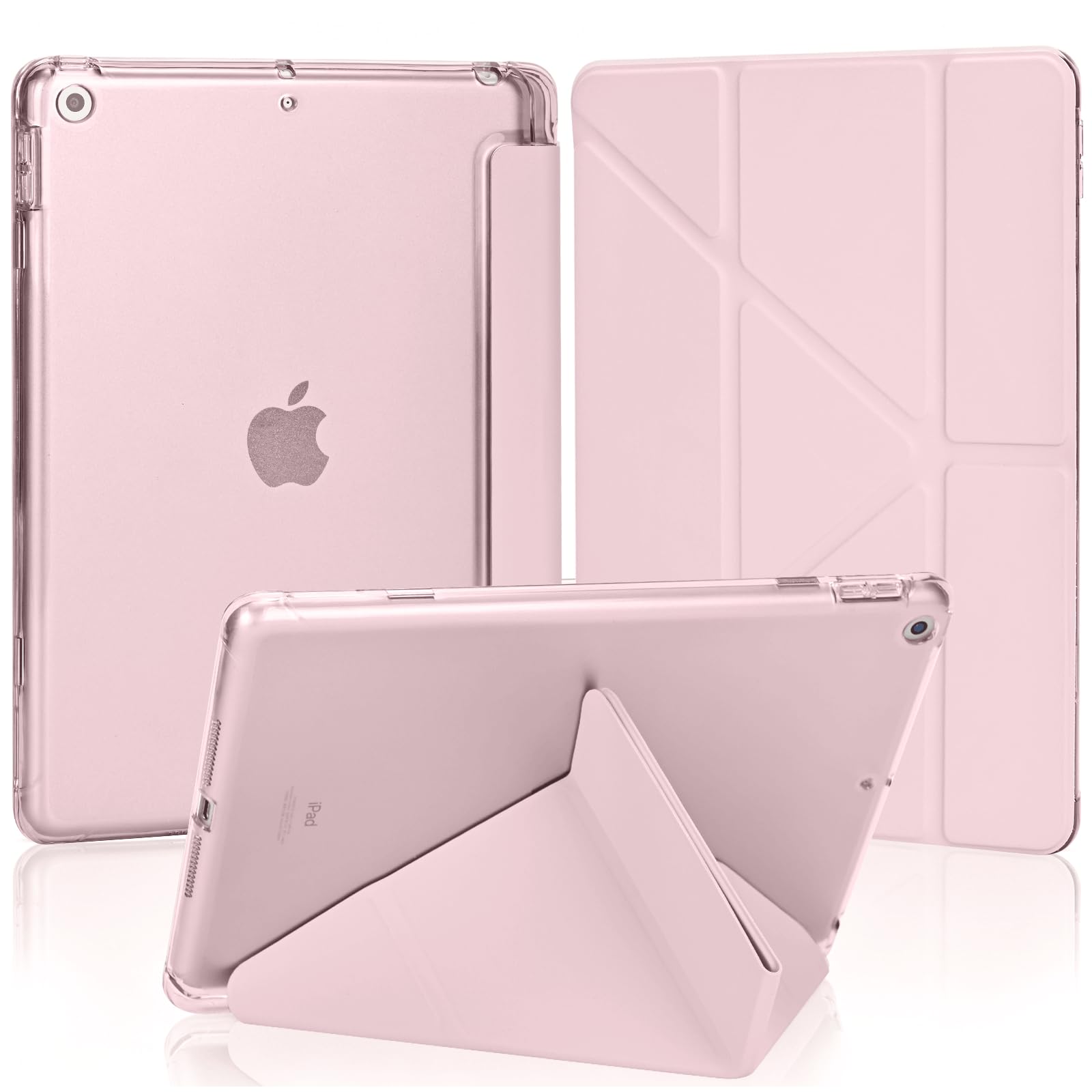Mollivie 互換ケース iPad 10.2インチ 第9/8/7世代用(ピンク)