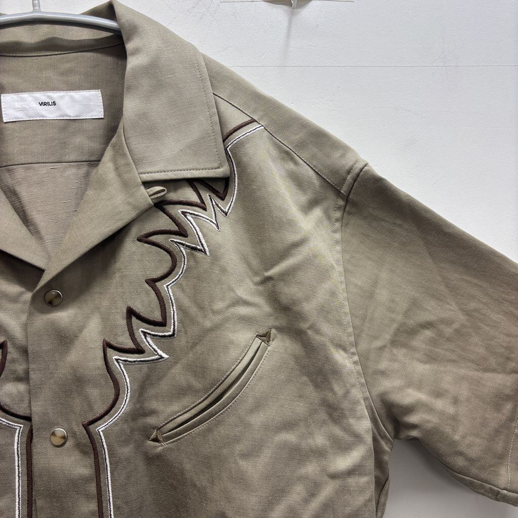 TOGA VIRILIS トーガビリリース 24SS EMBROIDERY WESTERN S/S SHIRT