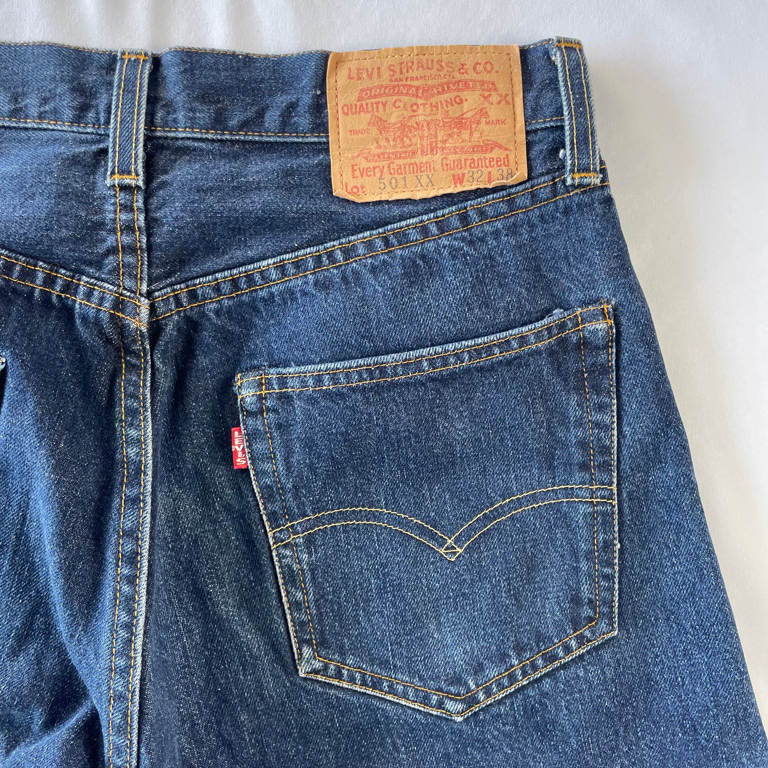 90s LEVI'S アメリカ製 501XX ボタン裏555 両面 Big E 赤耳 55年復刻
