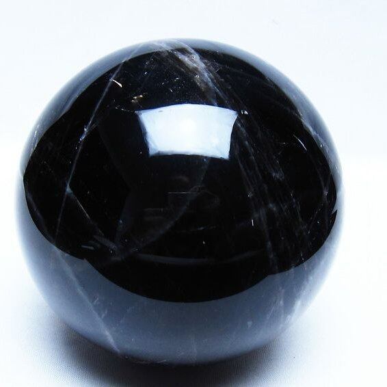 1.7Kg モリオン 黒水晶 丸玉 110mm スフィア 一点物 151-9428