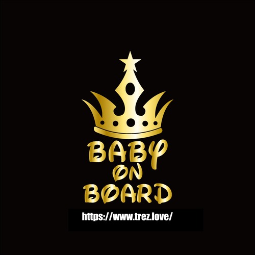 全10色 BABY ON BOARD クラウン 王冠 ステッカー