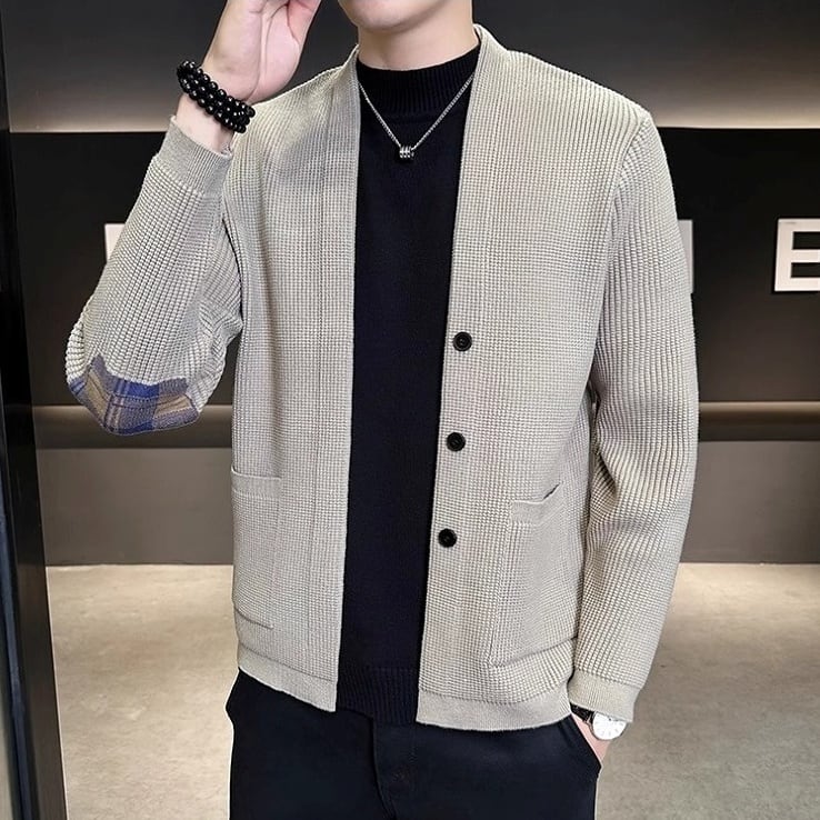 ボタンフロント ヒップ丈 ニット カーディガン 4color OJ0602