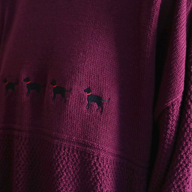 good color 5dogs switching fabric knit