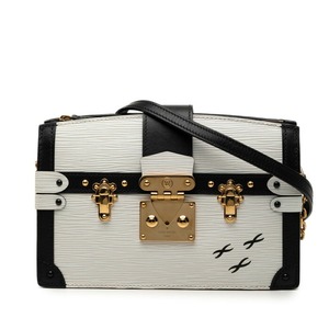 ルイ ヴィトン エピ トランククラッチ チェーン ショルダーバッグ ホワイト ブラック レザー レディース LOUIS VUITTON 【中古】