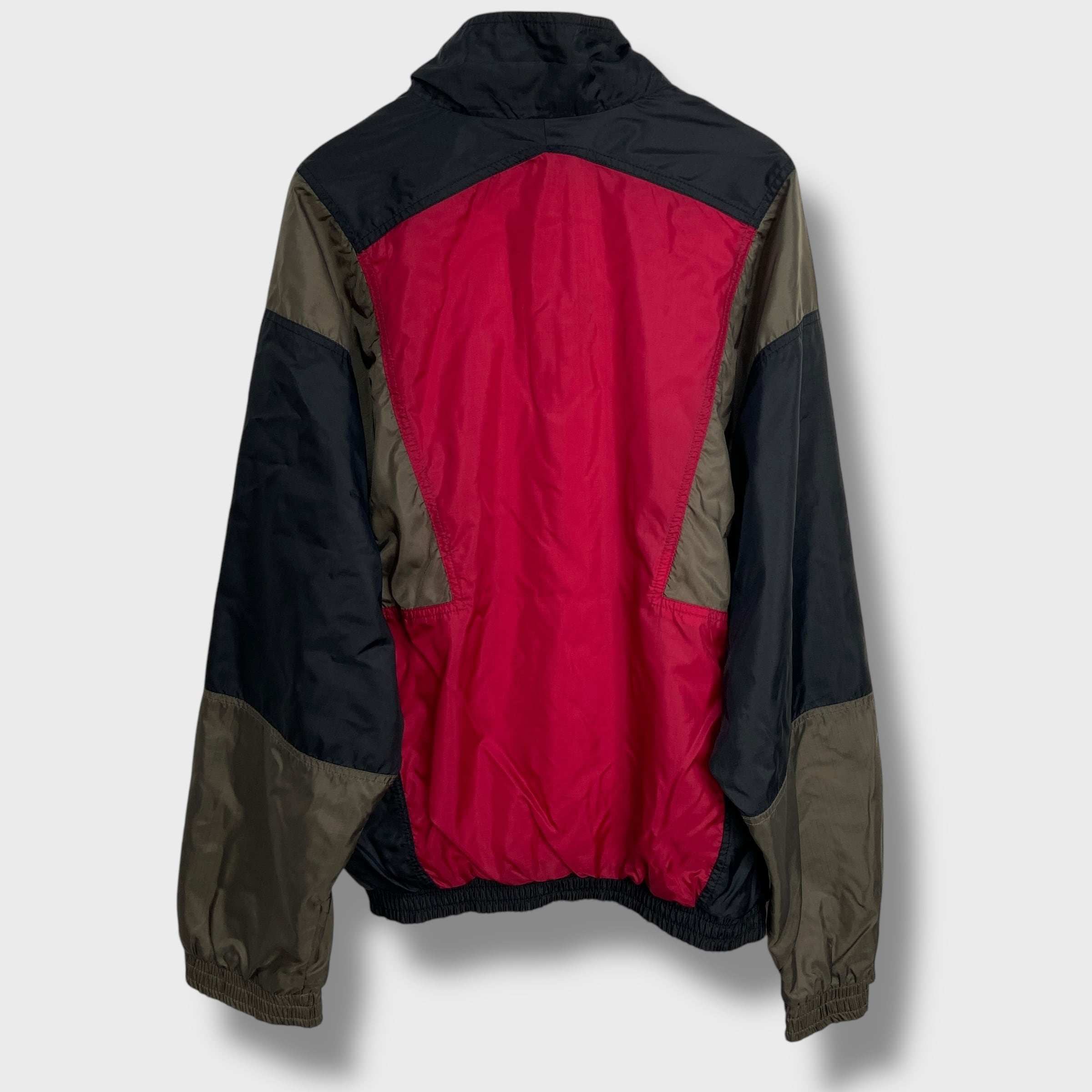 90-00s NIKE ナイキ ナイロンジャケット AIR レッド ブラック M