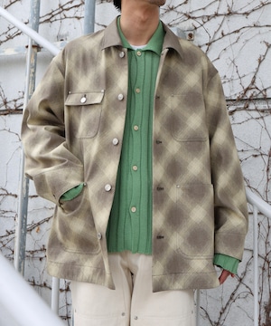 SEVEN BY SEVEN / 800-6125023 OMBRE CHECK MICHIGAN CHORE COAT (GRAY)