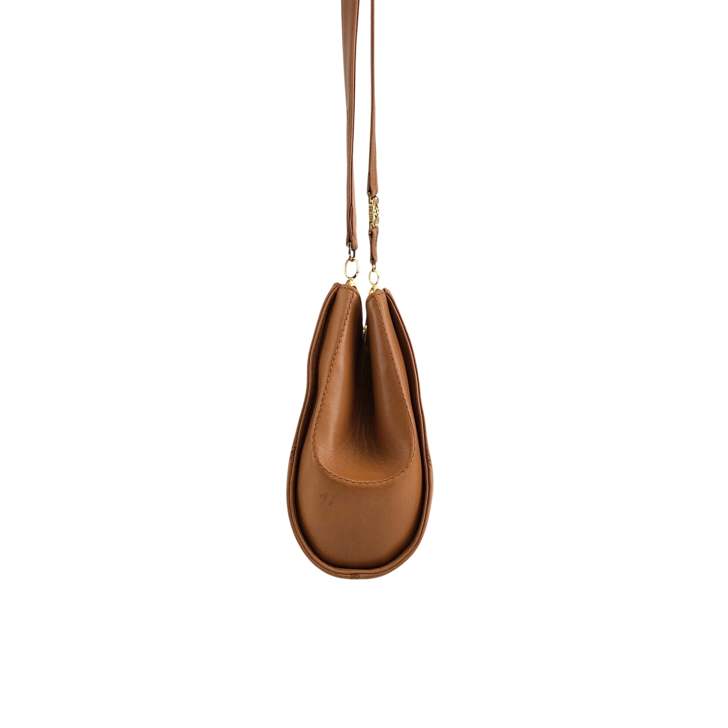 LOEWE ロエベ ショルダーバッグ キャメル アナグラムモチーフ レザー