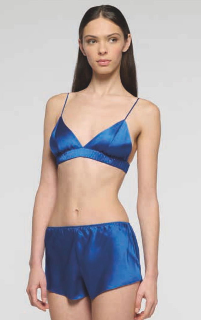 BASIC SEDUCTION 　シルクブラジャー　ロイヤルブルー　LUNA DI SETA　