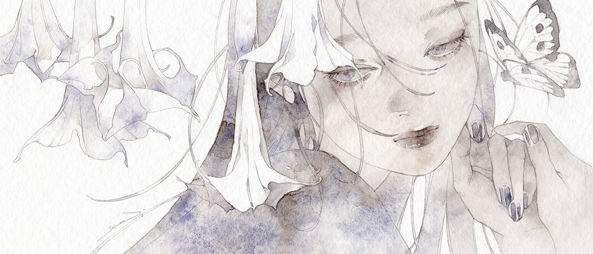 【一点物】 イラストレーター　yue 水彩画 YUE SHOP