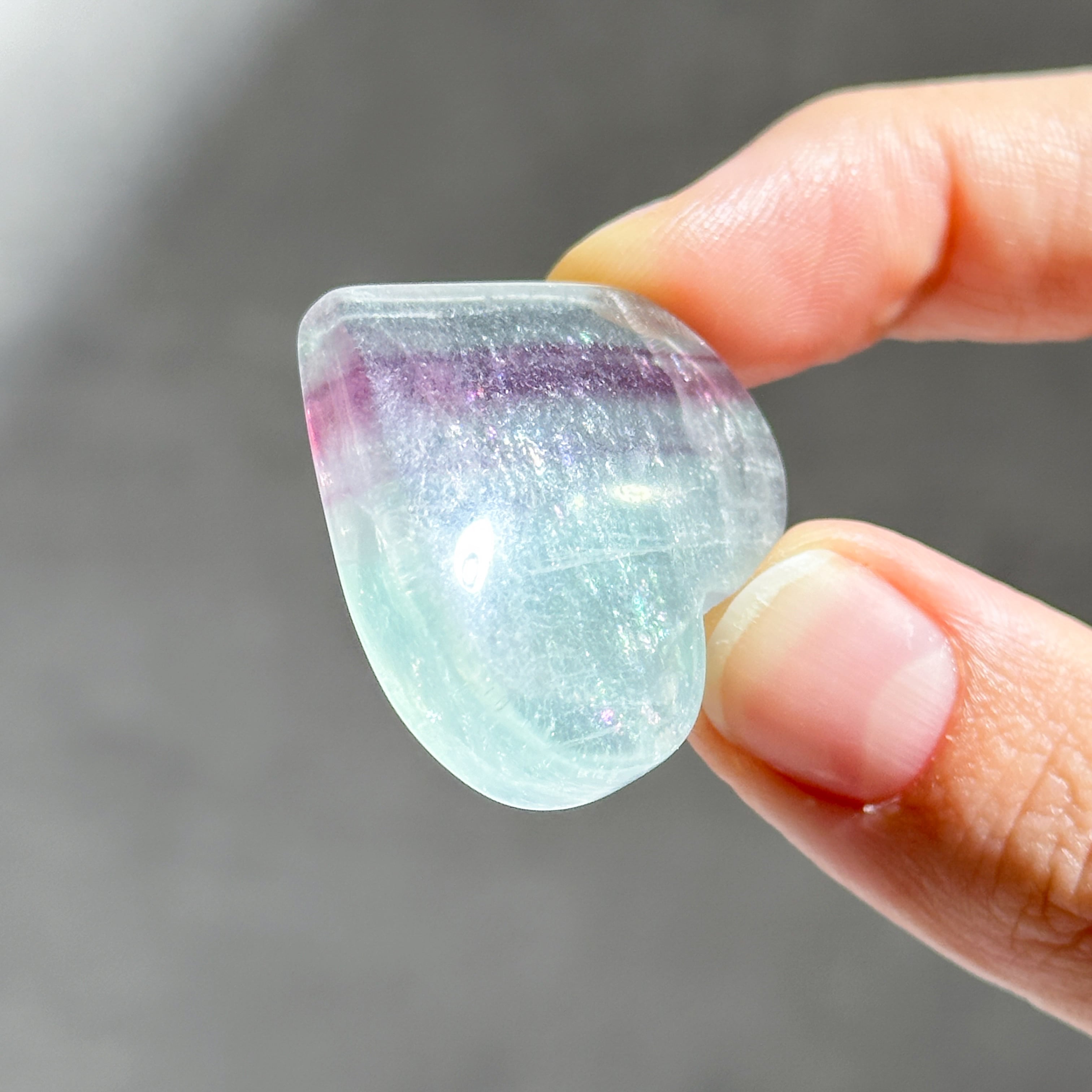 レインボーフローライト ハート63◇ Rainbow Fluorite ◇天然石・鉱物