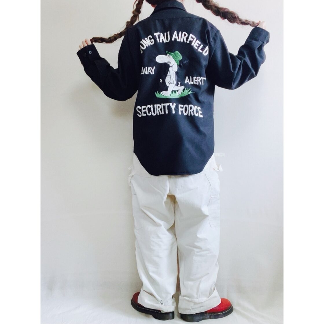 vintage US army SNOOPY shirt ／ 古着 アメリカ軍 ミリタリー 