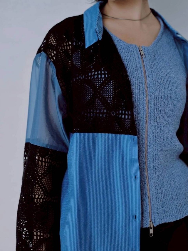 【HCAE】LACE　PANEL　SHIRT