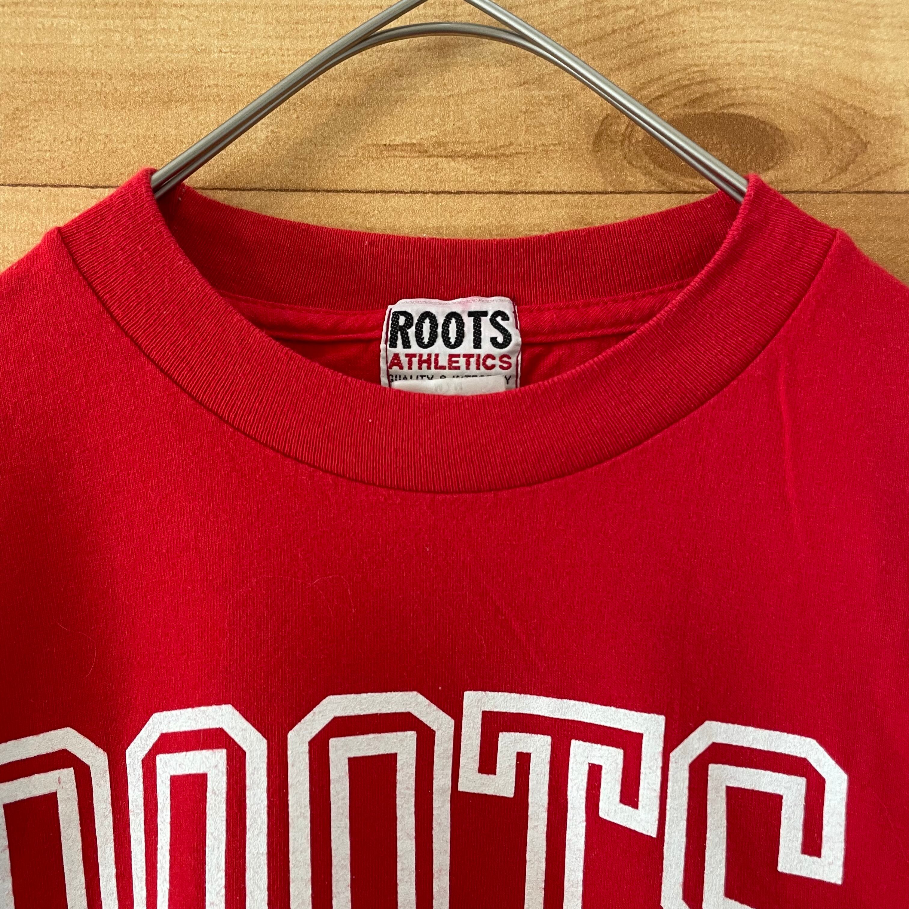 Roots Athletes カナダ製 ロゴ プリント Tシャツ ルーツ Mサイズ Us古着 古着屋手ぶらがbest フィンチ ノウ ユイン ユイン ルーツ Tシャツ Ciudaddelmaizslp Gob Mx
