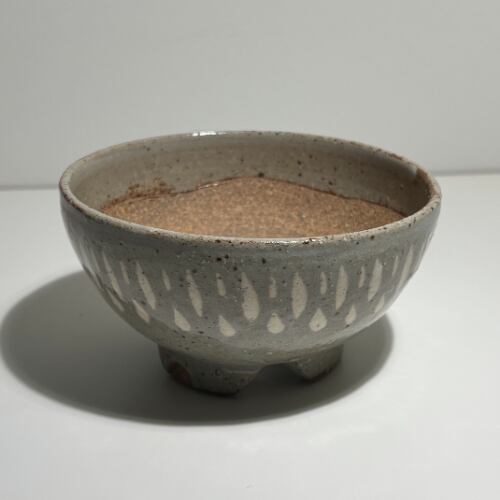 【pot pot】陶器鉢 大⑤酸 ろくろ 透明 赤土混合