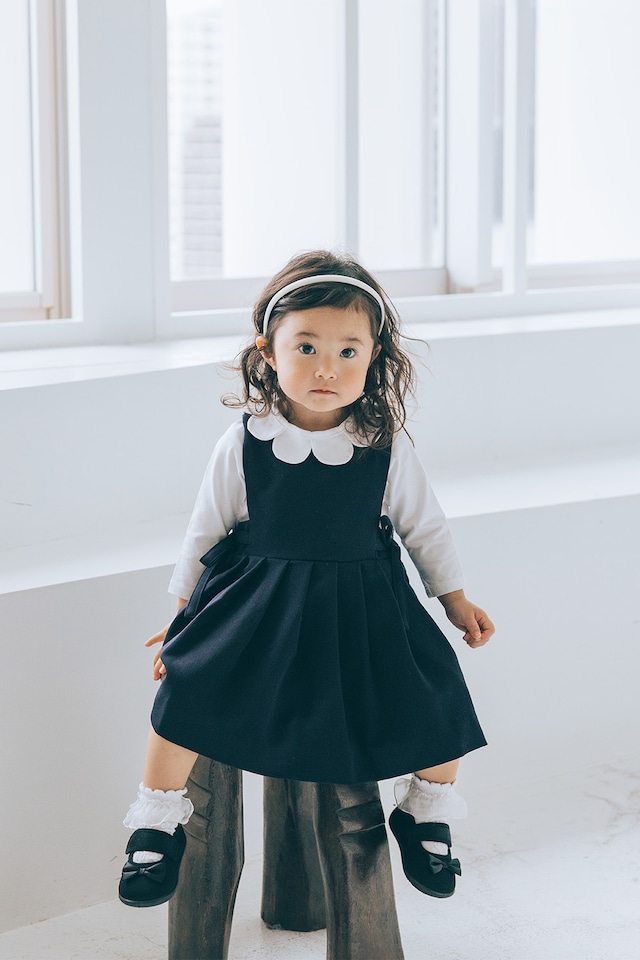 ペタル襟Tシャツ<White>