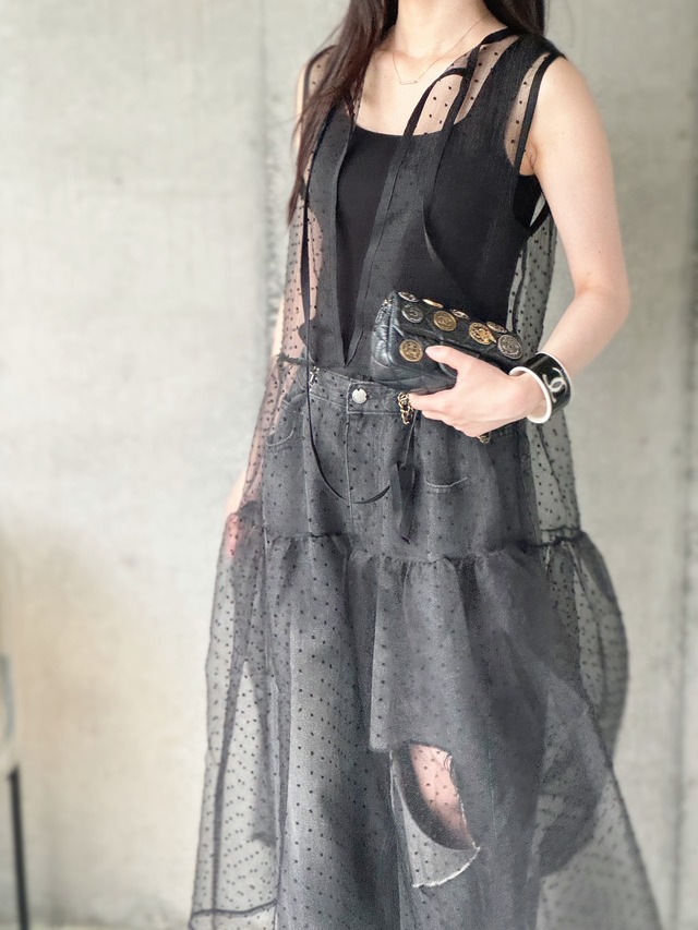 (original) ドットオーガンジーワンピース