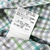 MACKINTOSH LONDON マッキントッシュロンドン チェック BD ボタンダウン 半袖シャツ L/グリーン系 メンズ