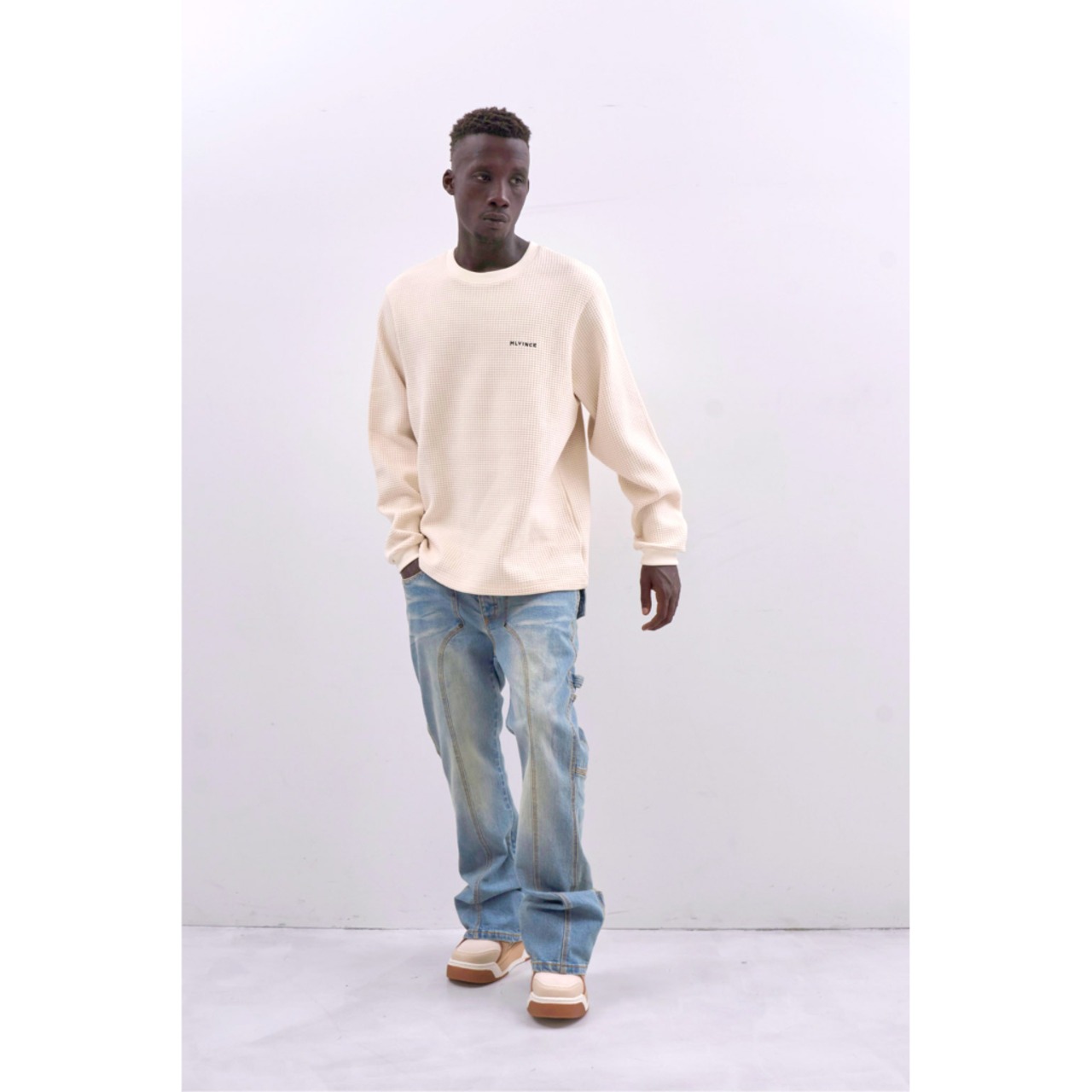 MLVINCE / heavyweight thermal L/S cream