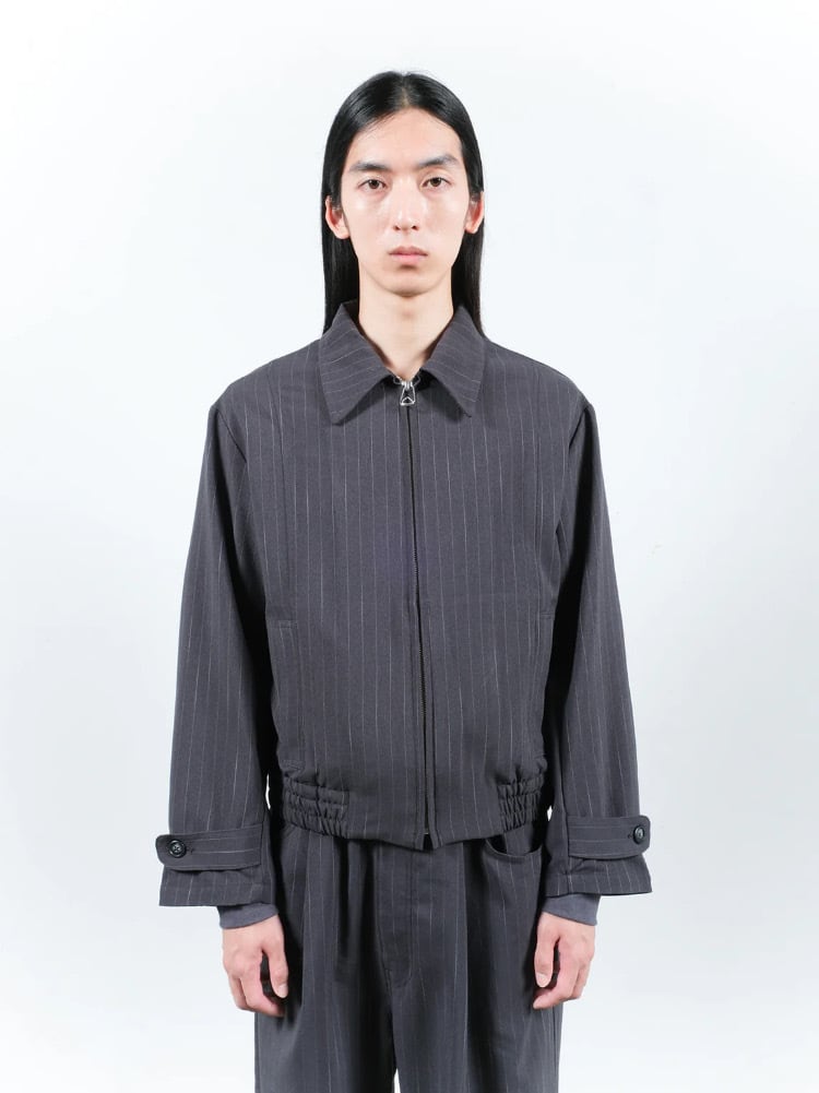 26SS】JieDa STRIPE ZIP JACKET(GRAY) JIE-26S-JK01 | IAAAM ONLINE STORE