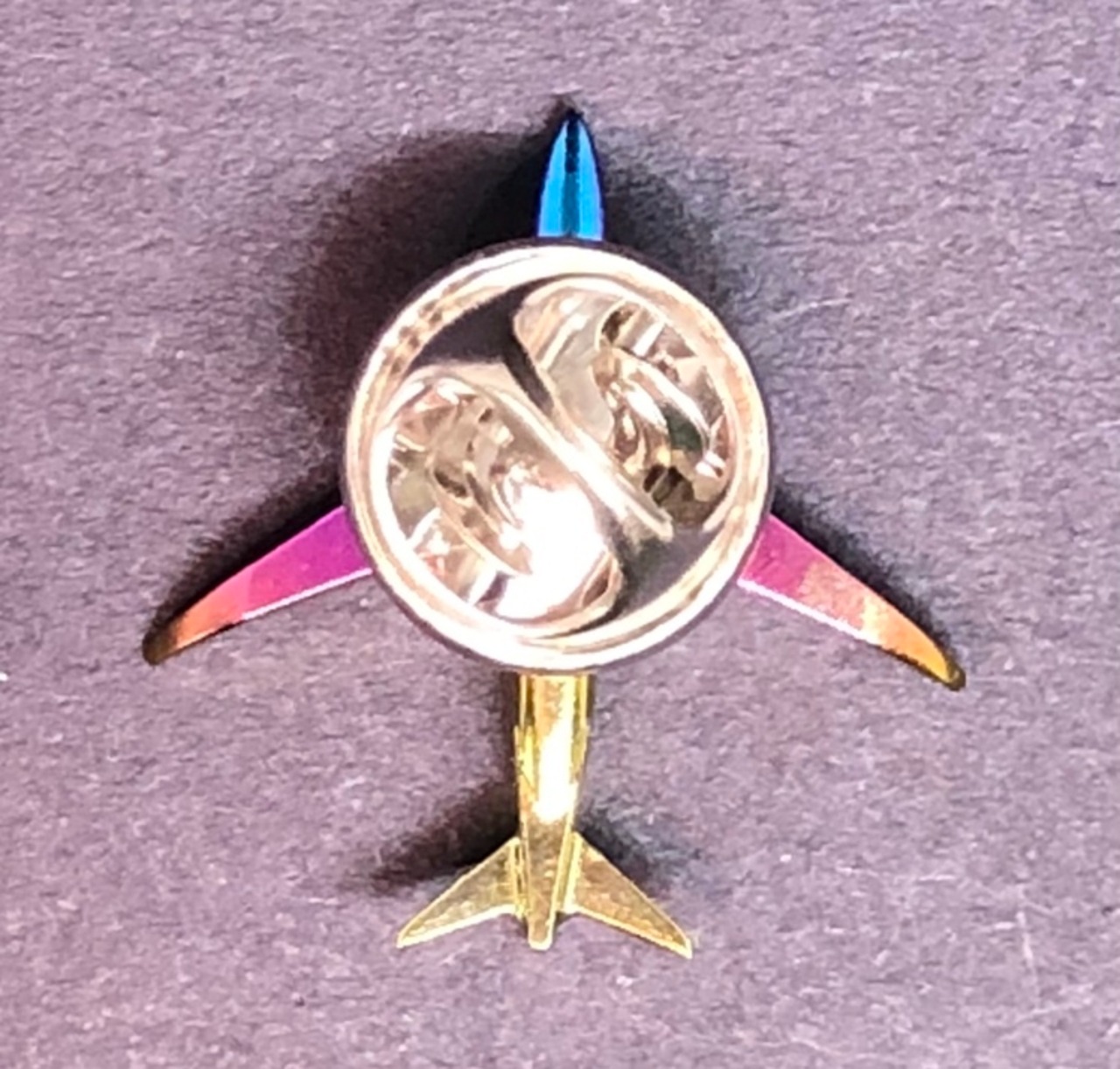 チタン製 飛行機 高級ピンバッジ（小）航空機 アクセサリー