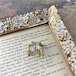 USA VINTAGE CLEAR STONE DEISGN EAR CLIPS/アメリカンヴィンテージクリアストーン付きイヤリング