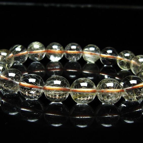 ルチルクォーツ ブレスレット 11mm タイチンルチル ブレスレット メール便可 [M便 1/10] 111-49161