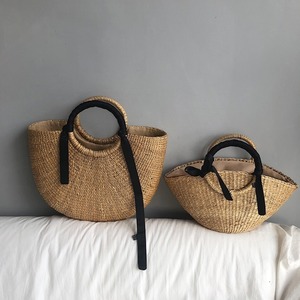 black tie straw bag（2size）＜b905＞