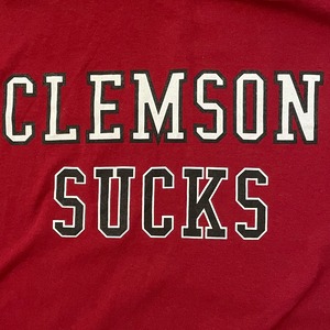 【GILDAN】clemson sucks ロゴ Tシャツ 2XL ビッグサイズ US古着 アメリカ古着