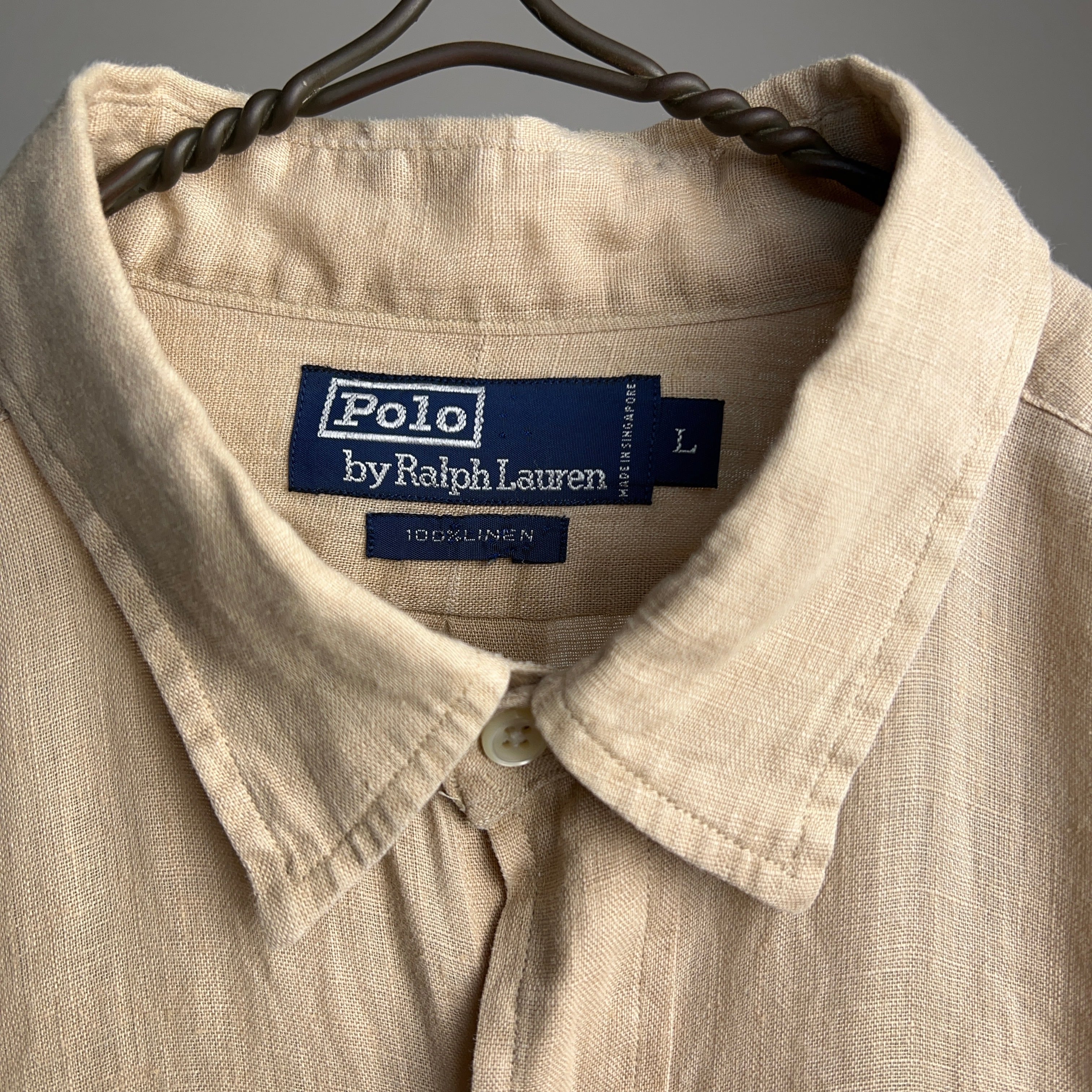 90's Ralph Lauren 100%LINEN SHIRT SIZE L 90年代 ラルフ 90's Ralph Lauren 100%LINEN SHIRT SIZE L 90年代 ラルフ