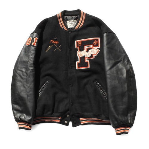 Foothill Mustangs Award Jacket Stadium Jean [CVC Sporting Goods] All Black