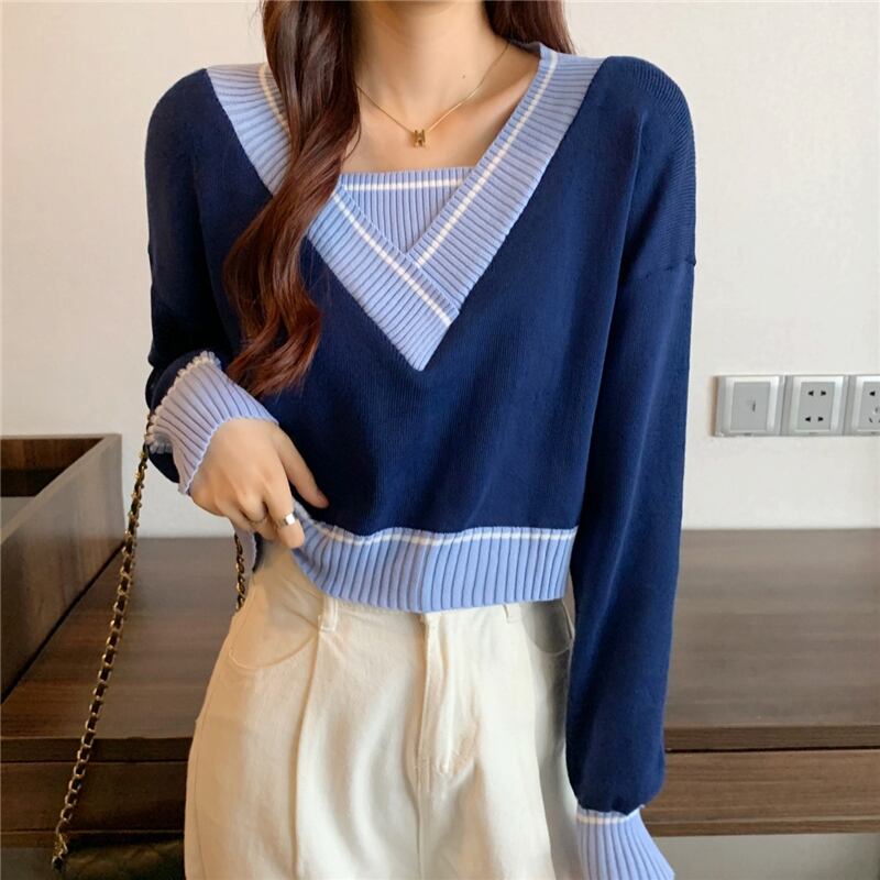 セーター オータムプルオーバー ショートトップス 長袖スリーブTシャツ ロング 秋物 1号婦人38200469390