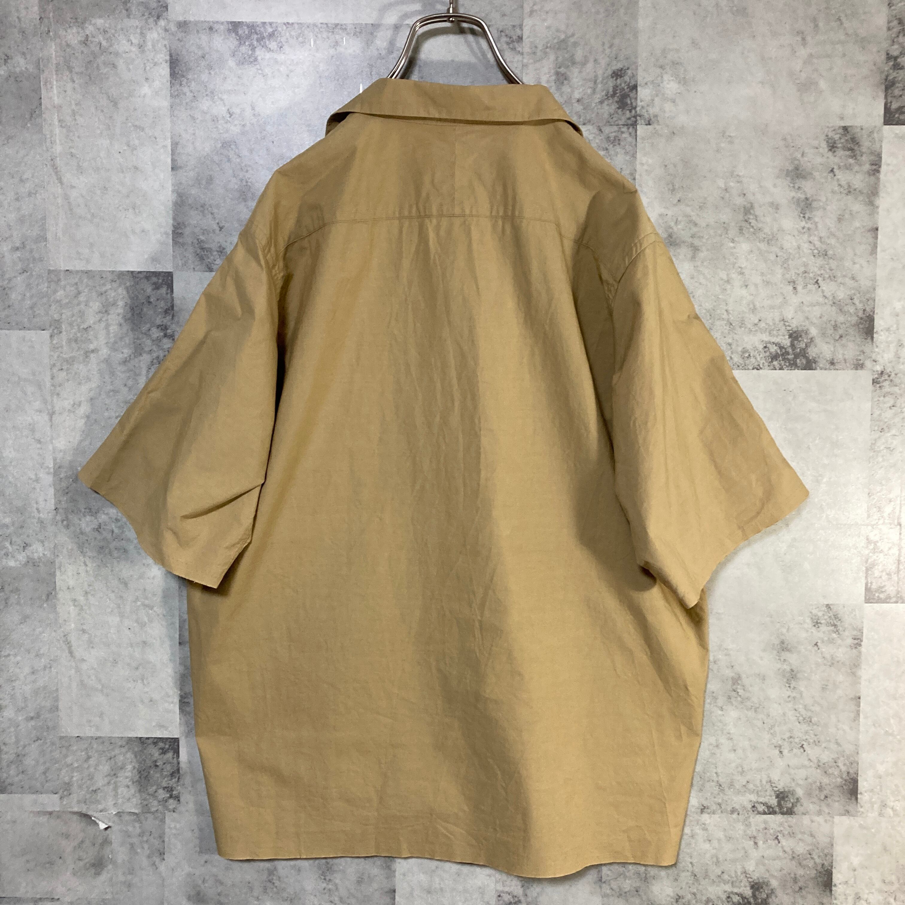日本製 AURALEE オーラリー 半袖オープンカラーシャツ コットン