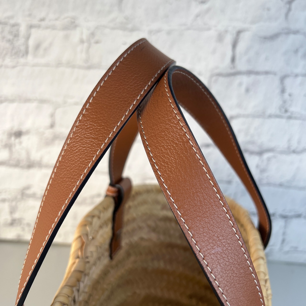 LOEWE ロエベ スモールカゴバッグ  ハンドバッグ ブラウン A-9042