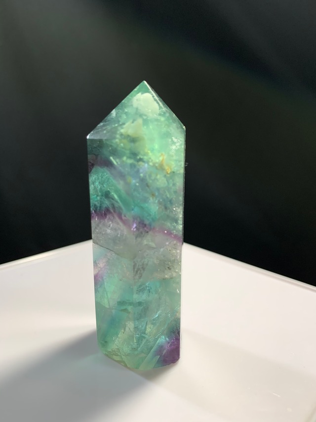 12 透明度有り✩グリーングラデーションフローライト