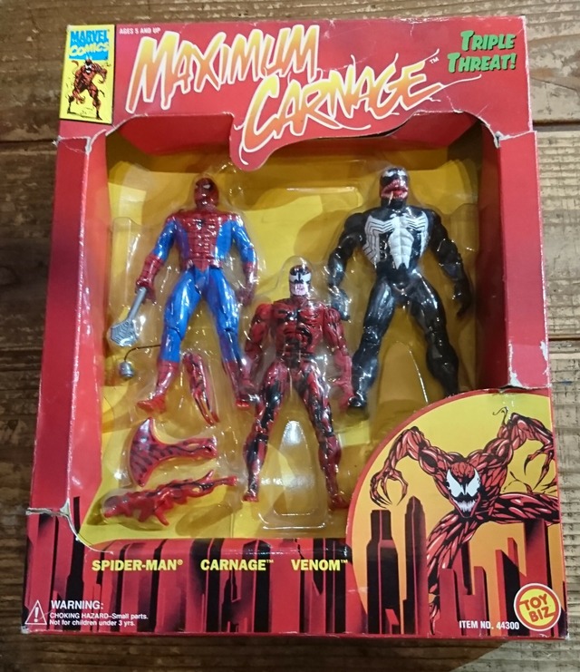 1994 maximum carnage figure set marvel comics スパイダーマン ベノム カーネイジ フィギュア 3