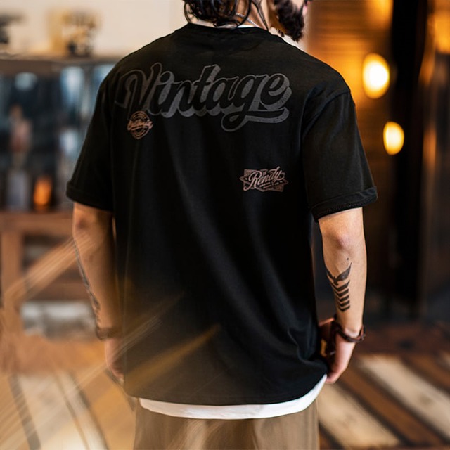 Vintage back print short sleeve t shirtt 00241