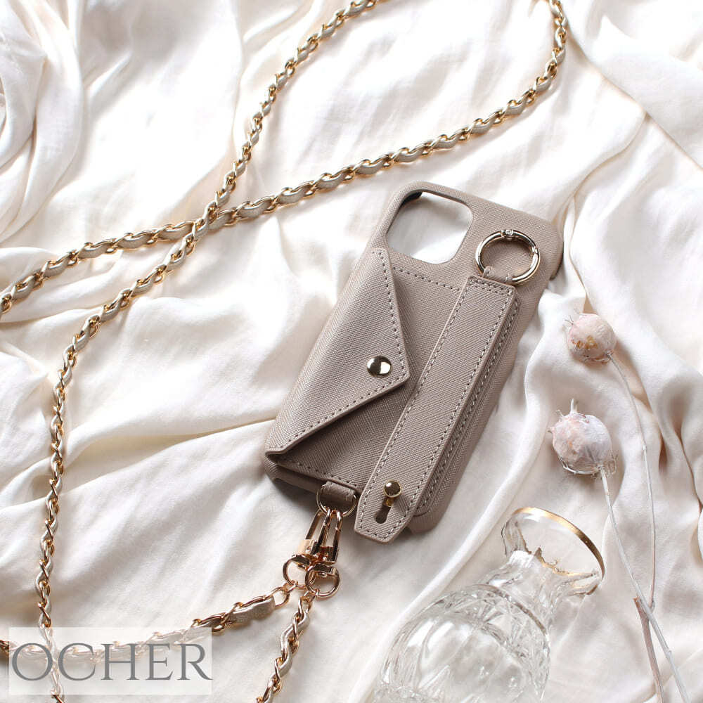 チェーンストラップ付き】 iphone ケース ベルト付き かわいい