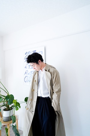 【1980s】"Burberrys" Trench Coat, One-Panel Sleeve & 100% Cotton / 352